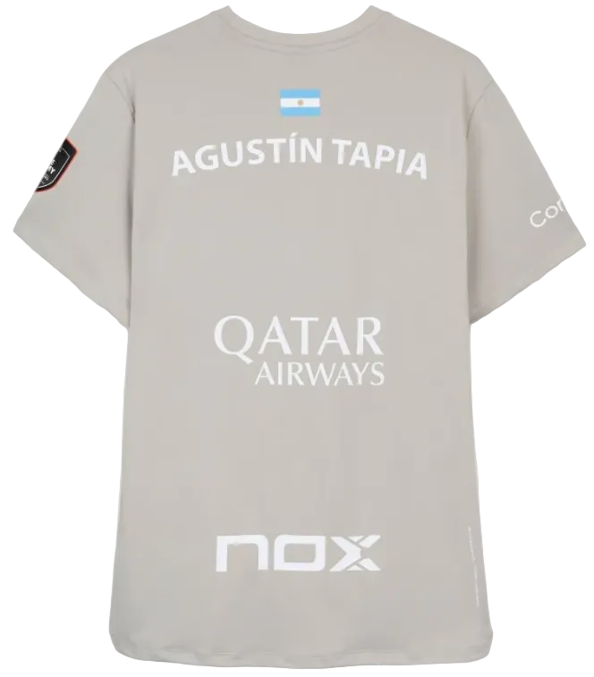 NOX Sponsors AT10 Light Grey T-Shirt - Padel One