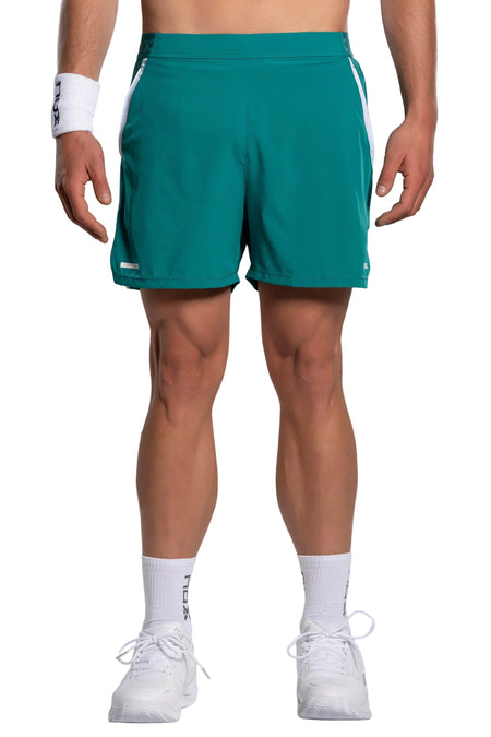 NOX Pro Ivy Green men padel shorts front view
