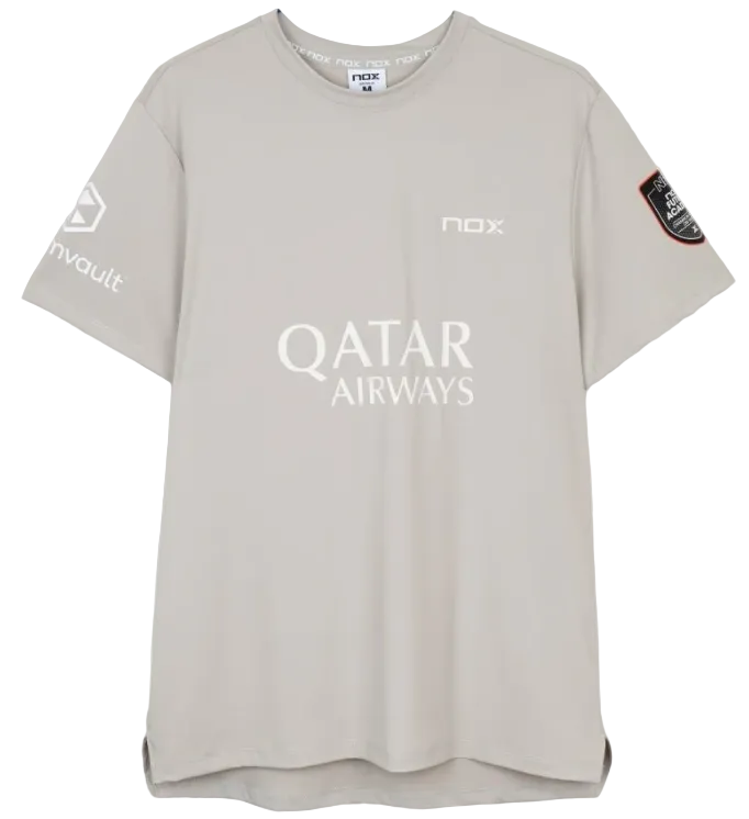 NOX Sponsors AT10 Light Grey T-Shirt - Padel One