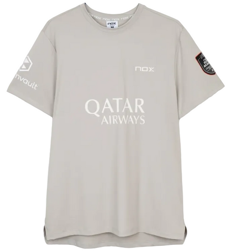 NOX Sponsors AT10 Light Grey T-Shirt - Padel One