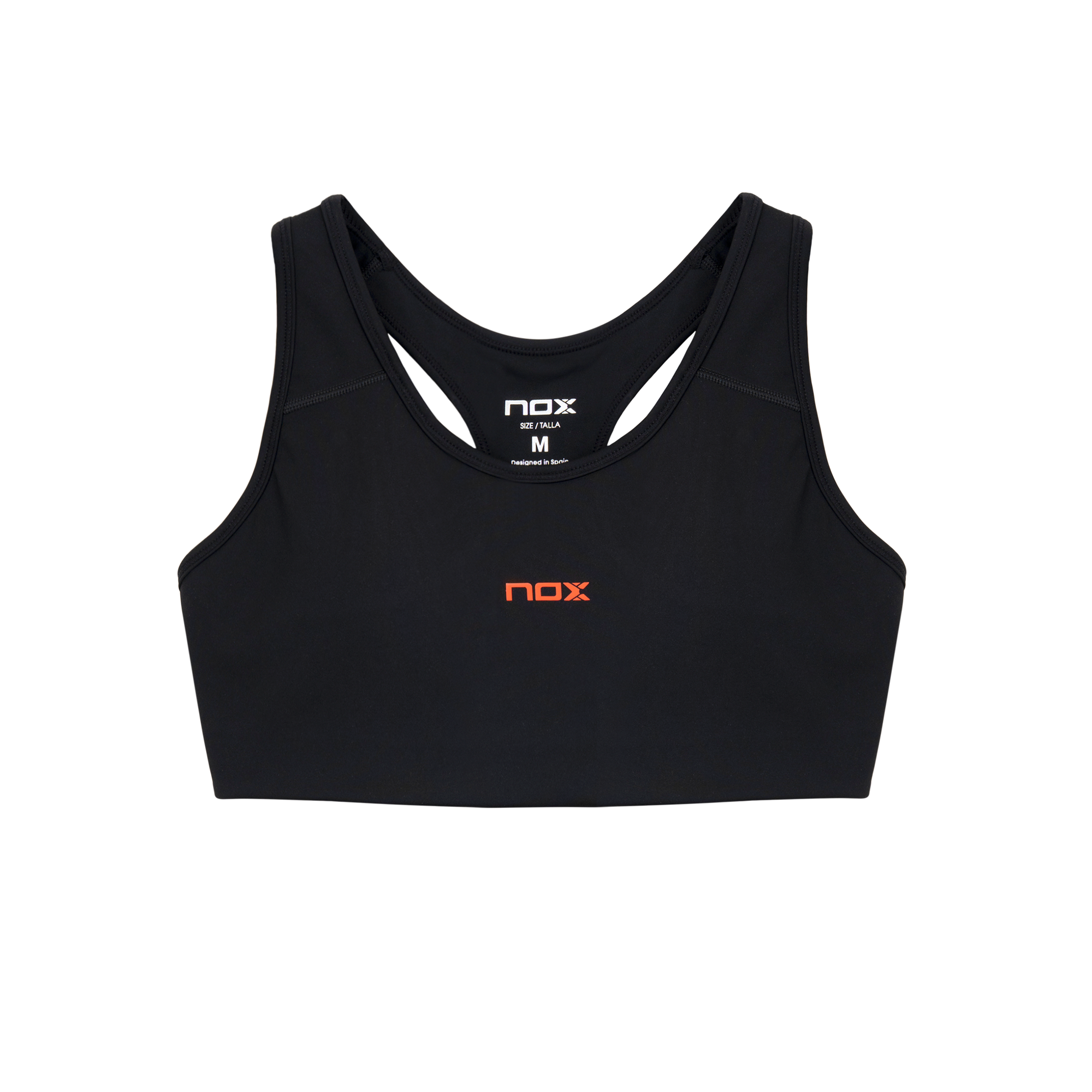 NOX Team Black – Women’s Padel Sports Bra - Padel One