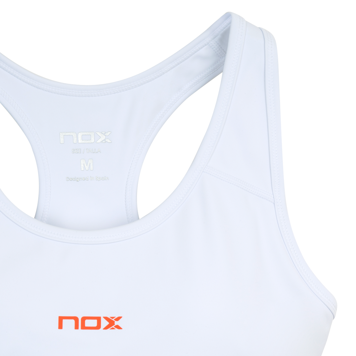 NOX Team White – Women’s Padel Sports Bra - Padel One