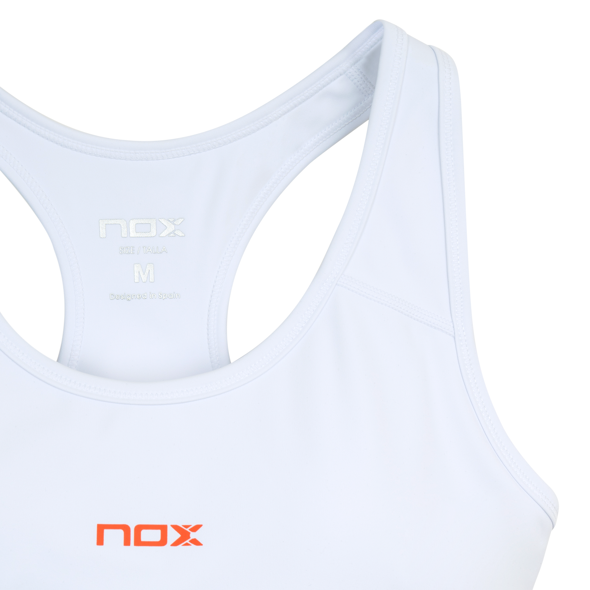NOX Team White – Women’s Padel Sports Bra - Padel One