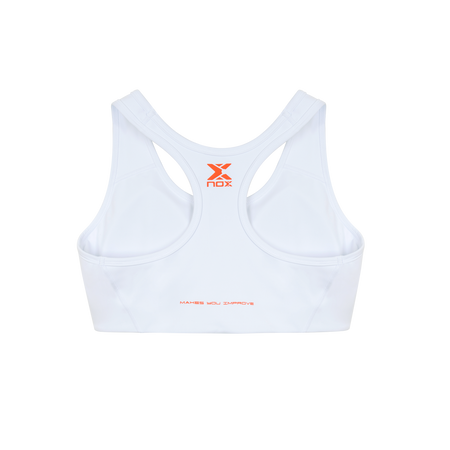 NOX Team White – Women’s Padel Sports Bra - Padel One