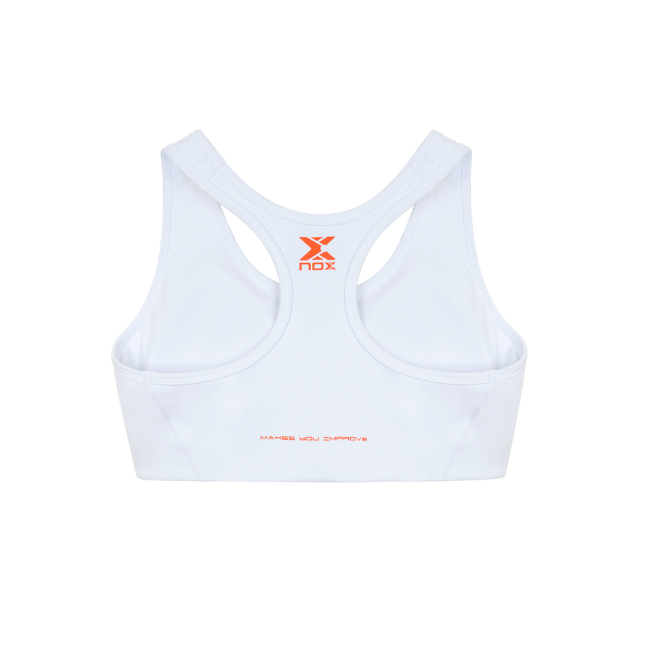 NOX Team White – Women’s Padel Sports Bra - Padel One