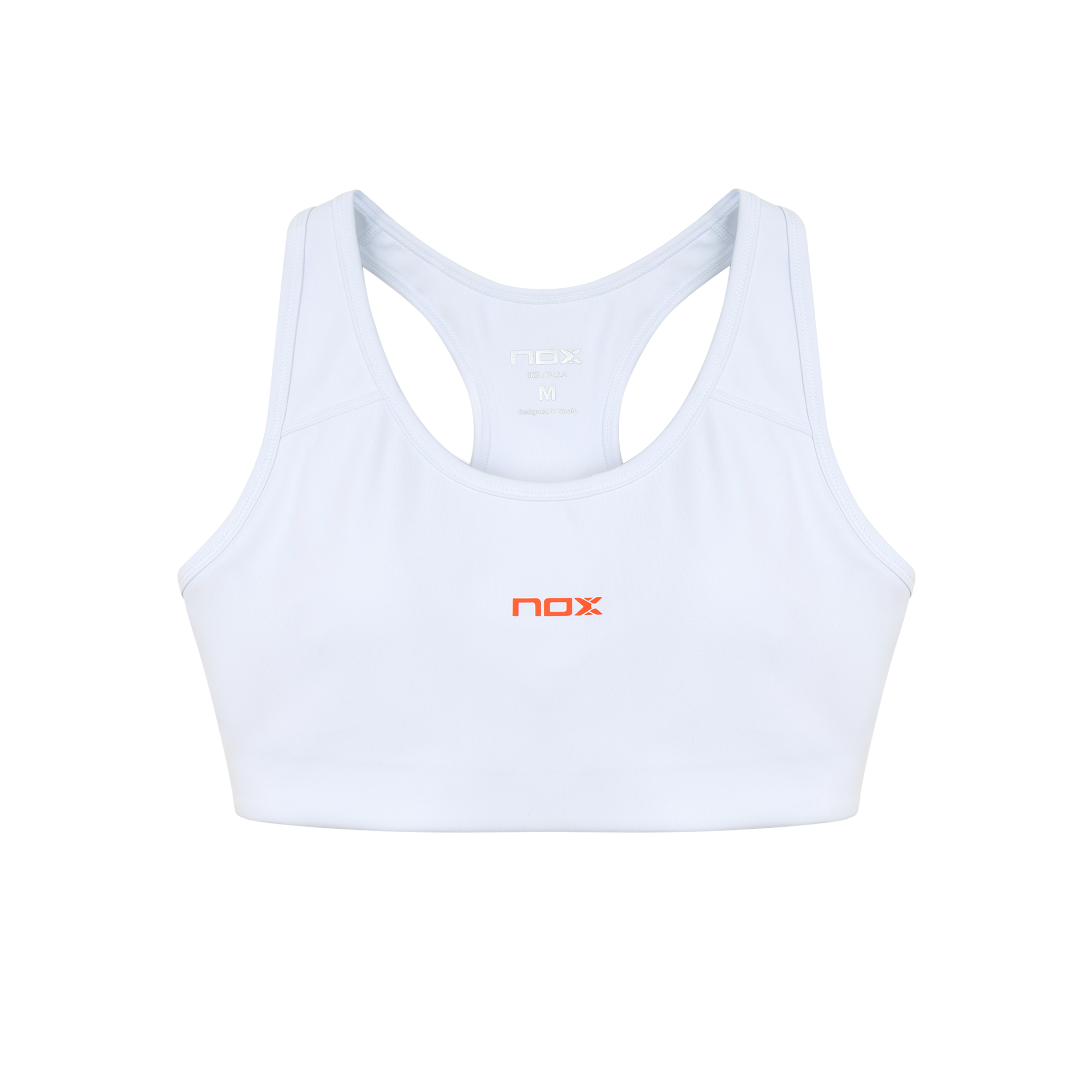 NOX Team White – Women’s Padel Sports Bra - Padel One